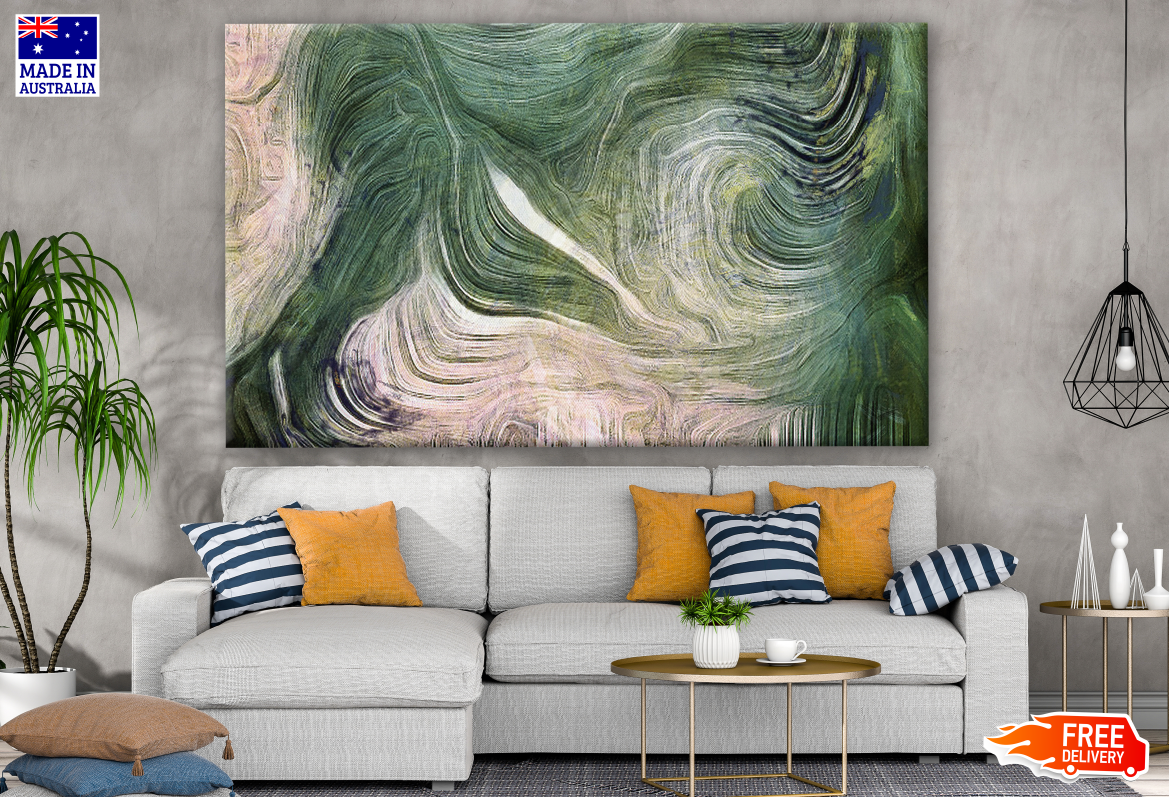 Green Abstract Design Print 100% Australian Made