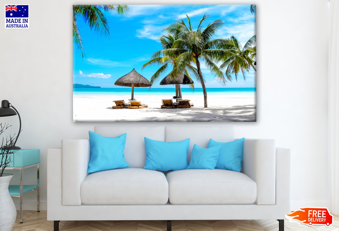 Stunning View of Exotic Tropic Beach Photograph Print 100% Australian Made