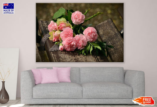 Pink Roses with Leaves Photograph Print 100% Australian Made