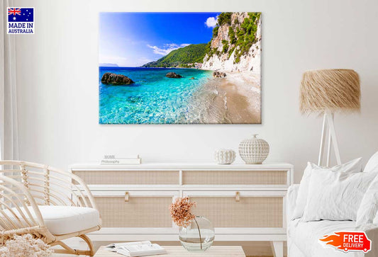 Skopelos Island Hovolos Beach View Greece Print 100% Australian Made