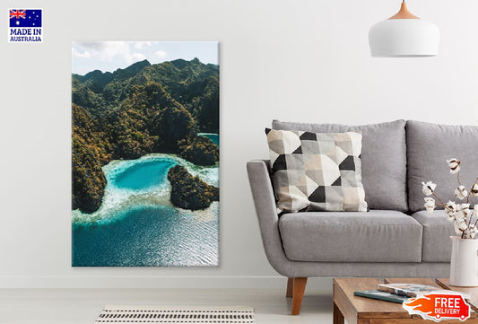 Suwehan Beach & Cliffs Aerial View Photograph Print 100% Australian Made