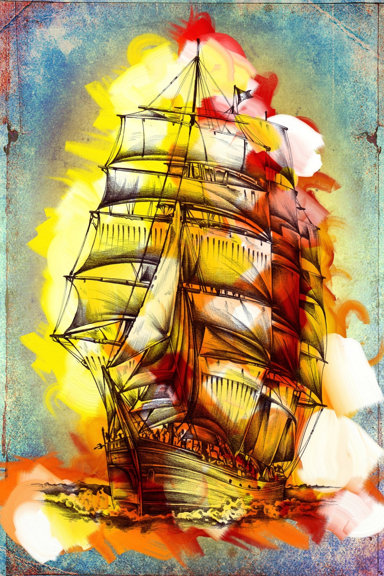 Stunning Boat Watercolor Painting Print 100% Australian Made