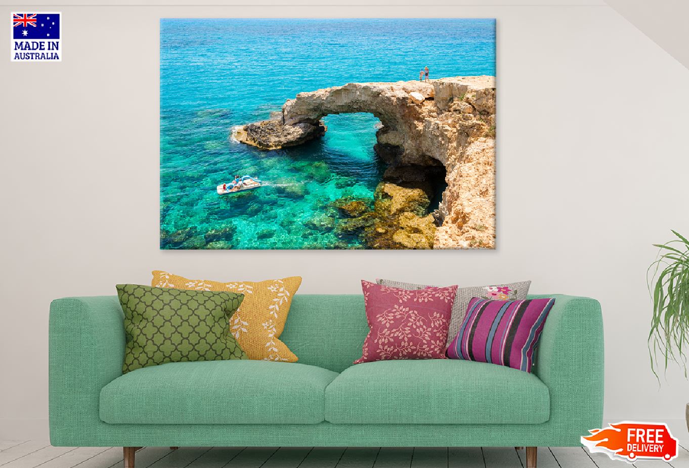 Sea & Cyprus Ayia Lovers Bridge View Photograph Print 100% Australian Made