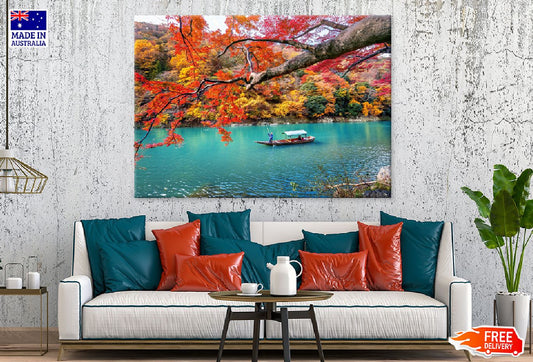 Punting Boat on River Photograph Kyoto Japan Print 100% Australian Made