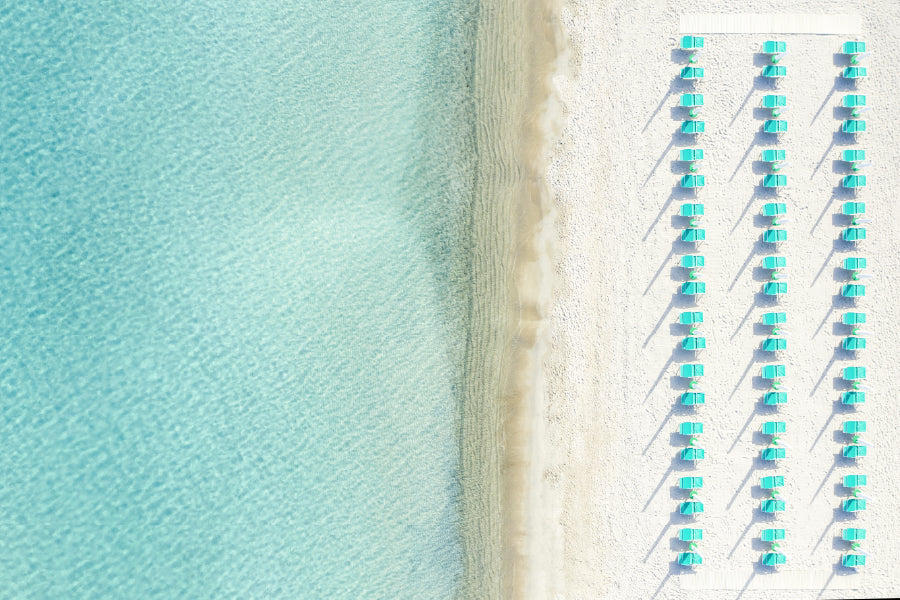 Sandy Marinella Beach Aerial View Photograph Print 100% Australian Made