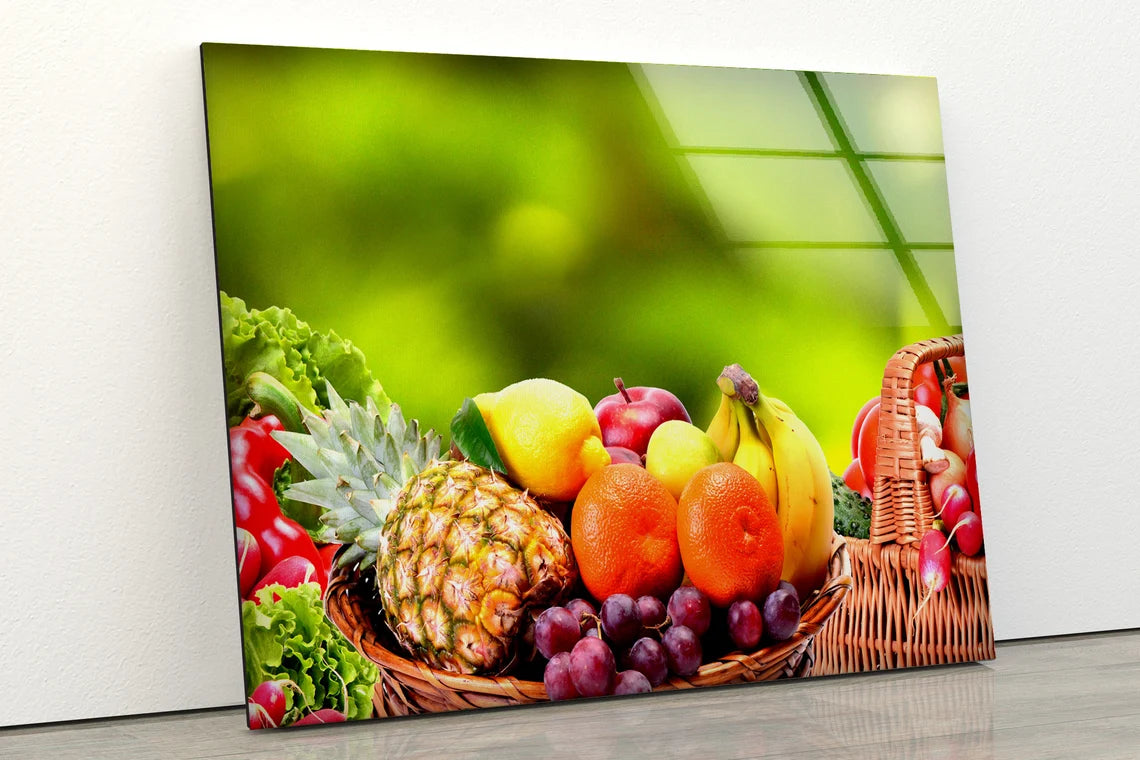 Fruit Basket Closeup Photograph Acrylic Glass Print Tempered Glass Wall Art 100% Made in Australia Ready to Hang