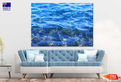Blue Water Wave Abstract Design Print 100% Australian Made