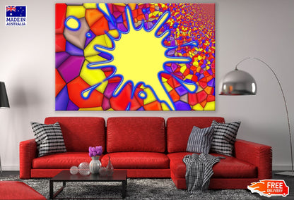 Embroidery Dab Colors Abstract Design Print 100% Australian Made