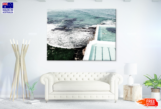 Icebergs Swimming Pool & Bondi Beach View Print 100% Australian Made
