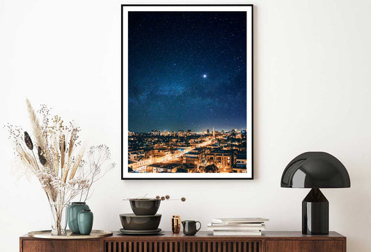 Austrian Town & Night Starry Sky Photograph Home Decor Premium Quality Poster Print Choose Your Sizes