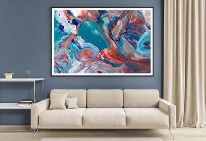 Blue Red & Green Fluid Abstract Design Home Decor Premium Quality Poster Print Choose Your Sizes