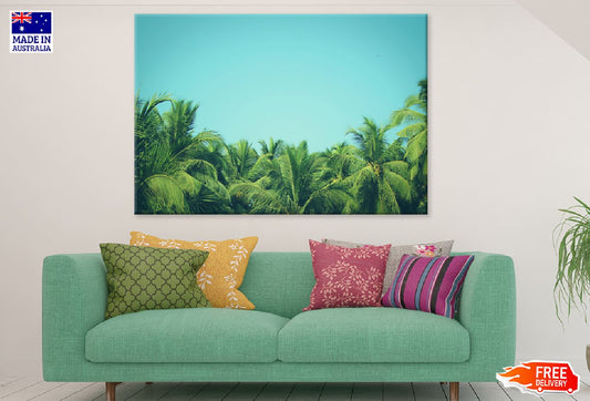 Palm Trees at Tropical beach View Photograph Print 100% Australian Made