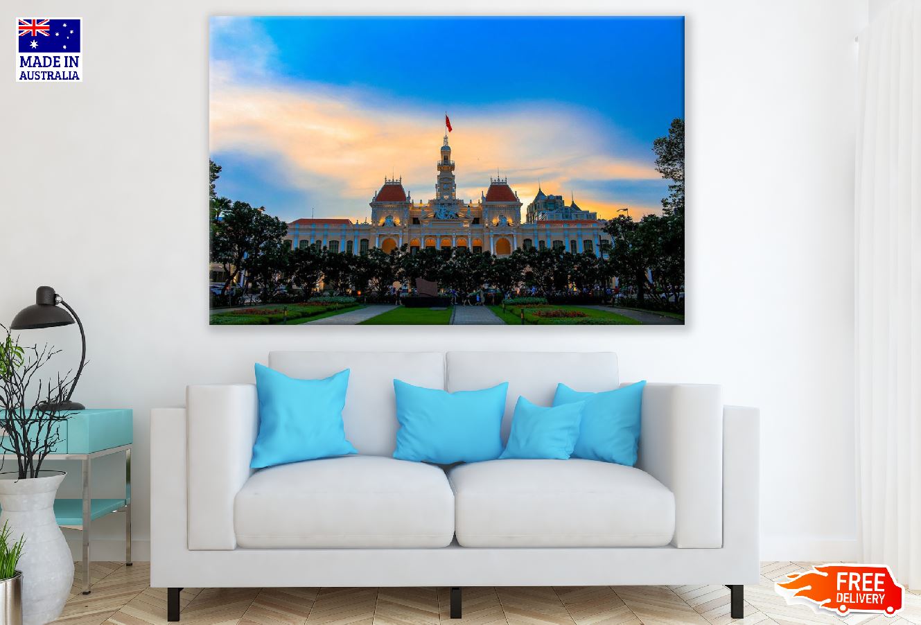 Ho Chi Minh City Hall, Vietnam Sunset Photograph Print 100% Australian Made