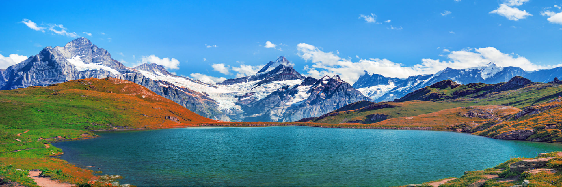 Panoramic Canvas Mountain Lake View Scenery Photograph High Quality 100% Australian made wall Canvas Print ready to hang