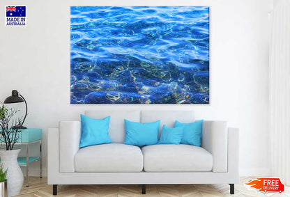 Blue Water Wave Abstract Design Print 100% Australian Made