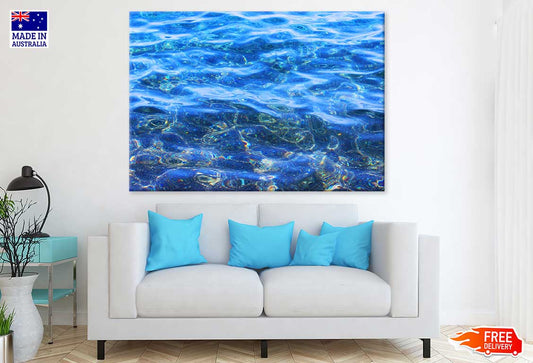 Blue Water Wave Abstract Design Print 100% Australian Made