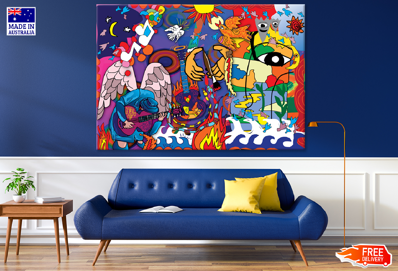 Composition Art Colorful Illustration Print 100% Australian Made