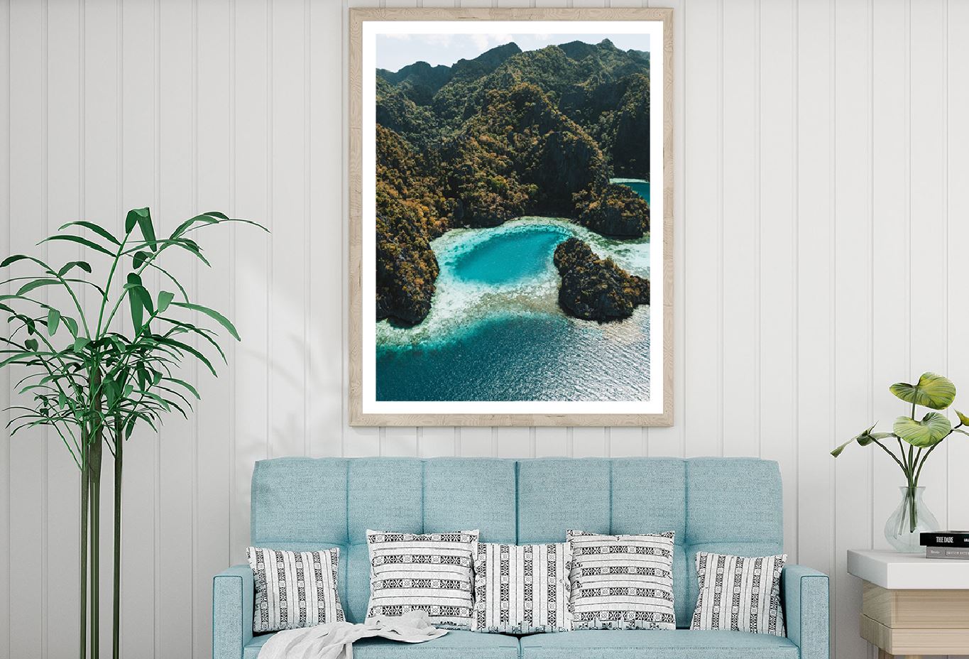 Suwehan Beach & Cliffs Aerial View Photograph Home Decor Premium Quality Poster Print Choose Your Sizes