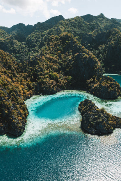 Suwehan Beach & Cliffs Aerial View Photograph Home Decor Premium Quality Poster Print Choose Your Sizes