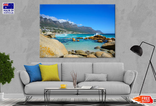 Rocks on Seashore View Photograph Print 100% Australian Made