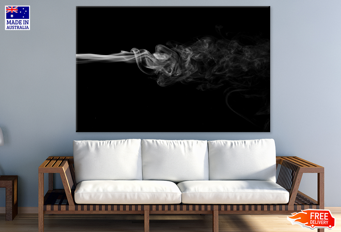 B&W Smoke Abstract Design Print 100% Australian Made