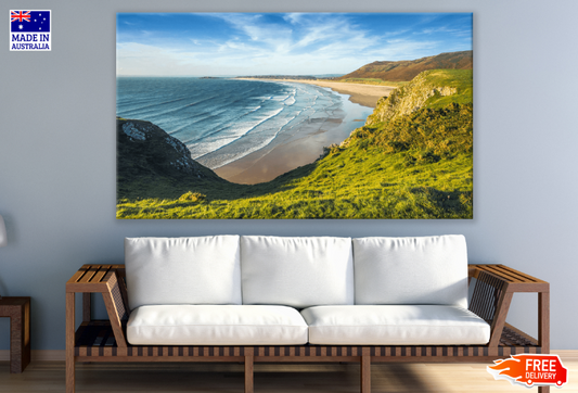Rock Mountain & Sea Aerial View Photograph Print 100% Australian Made
