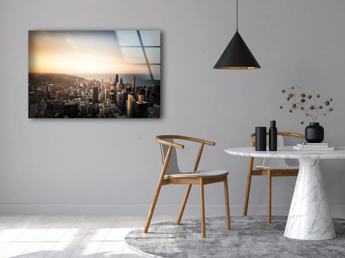 City Sunset Scenery Photograph Acrylic Glass Print Tempered Glass Wall Art 100% Made in Australia Ready to Hang