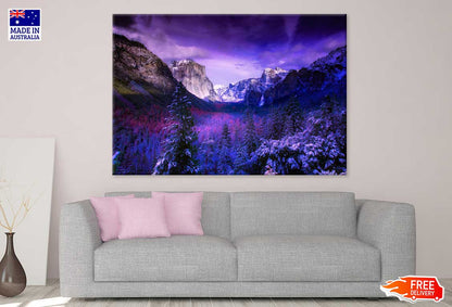 Yosemite Park Pink Digital Art Print 100% Australian Made