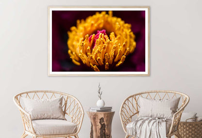 Yellow Peony Closeup View Photograph Home Decor Premium Quality Poster Print Choose Your Sizes