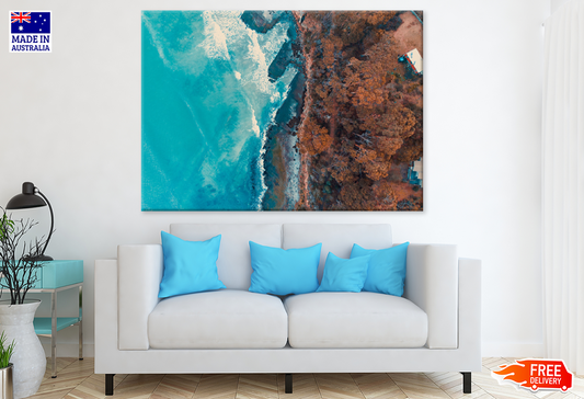 Rocks On Sea Waves Photograph Print 100% Australian Made