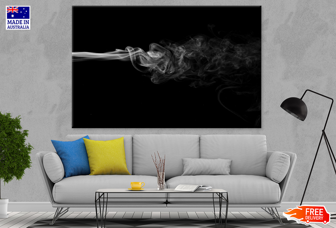 B&W Smoke Abstract Design Print 100% Australian Made