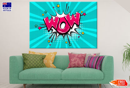 WOW Chat Bubble Illustration Design Print 100% Australian Made