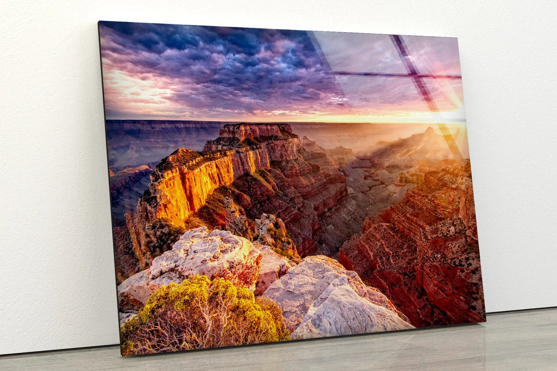 Mountain Sunset Scenery Photograph Acrylic Glass Print Tempered Glass Wall Art 100% Made in Australia Ready to Hang