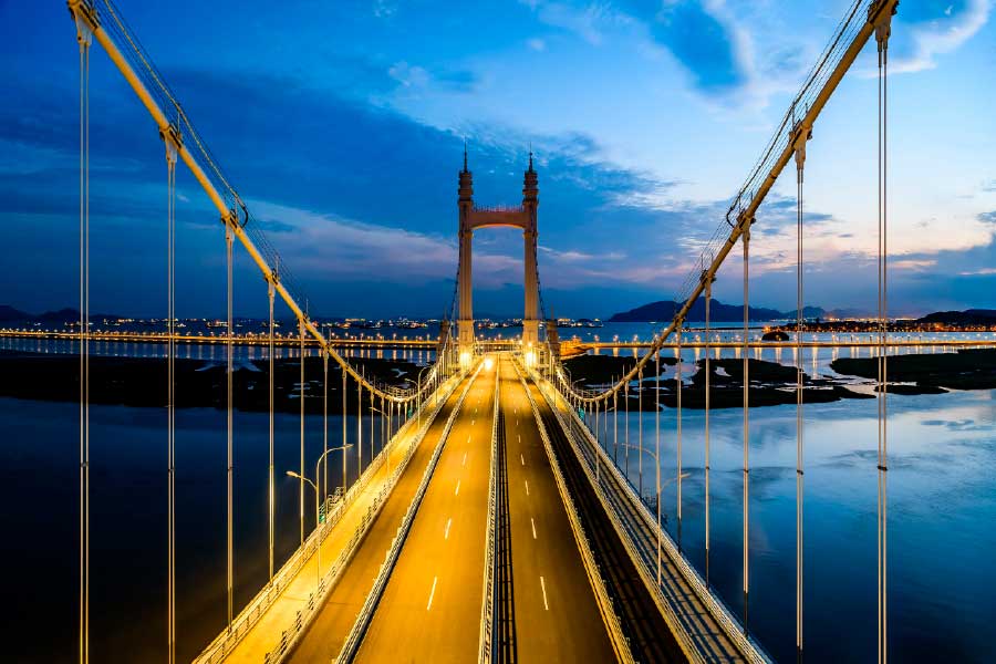 Bella Home Night Golden Gate Bridge USA Print Canvas Ready to hang