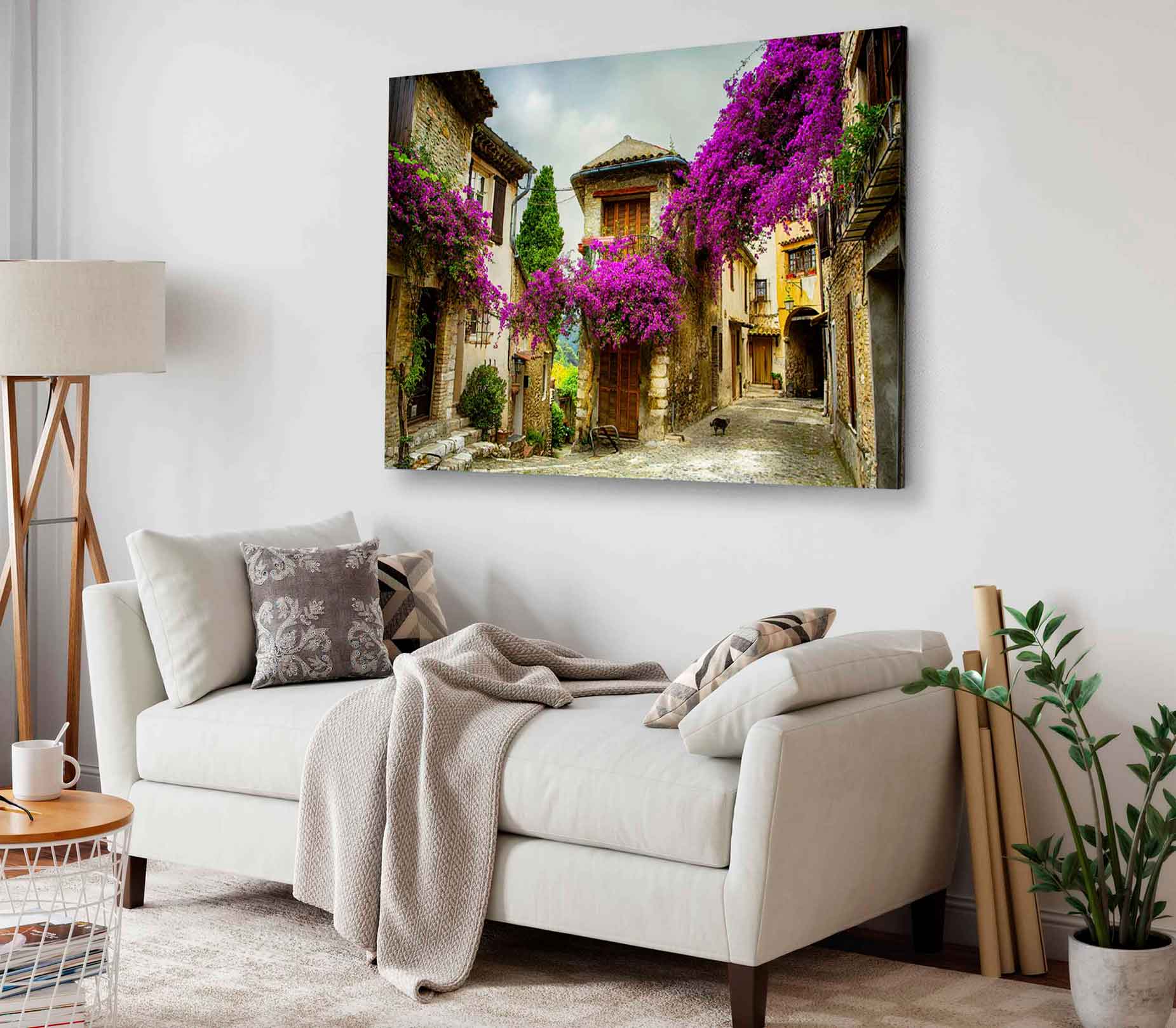 Bella Home Beautiful Old Town Of Provence Print Canvas Ready to hang