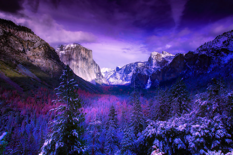 Yosemite Park Pink Digital Art Home Decor Premium Quality Poster Print Choose Your Sizes