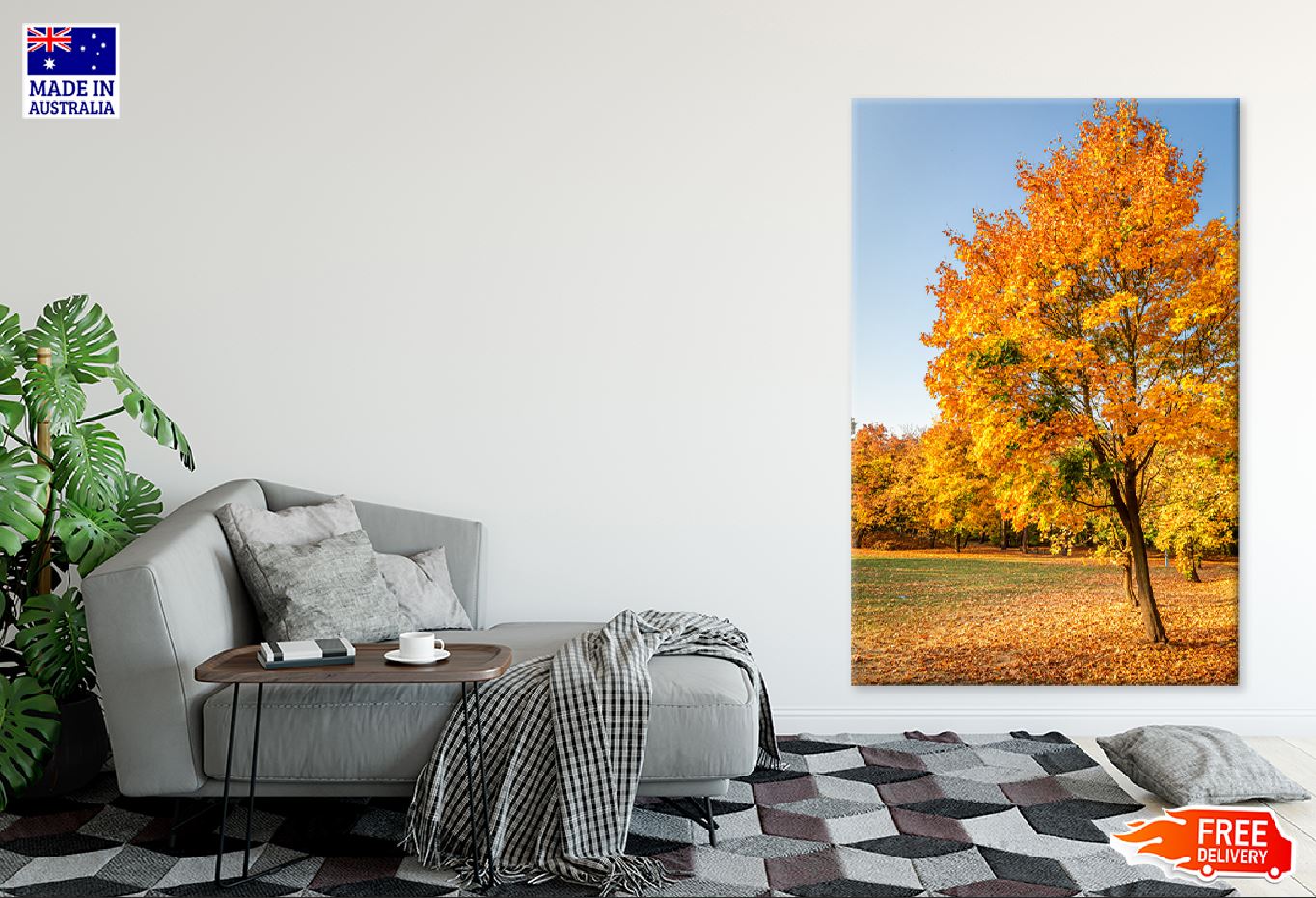 Gold Autumn Tree Photograph in Sunny Poland Print 100% Australian Made