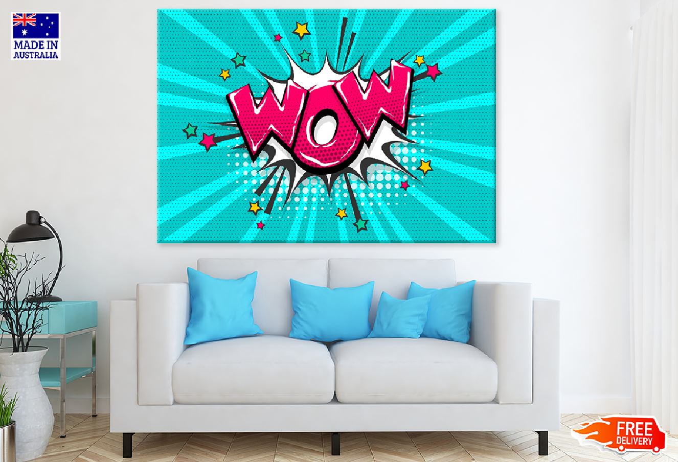 WOW Chat Bubble Illustration Design Print 100% Australian Made