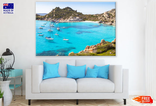 Cala Corsara, Maddalena Archipelago on Sardinia island, Italy Print 100% Australian Made