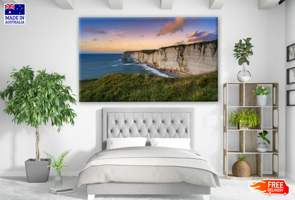 Cliffs & Beach View of Etretat in Normandy Photograph Print 100% Australian Made