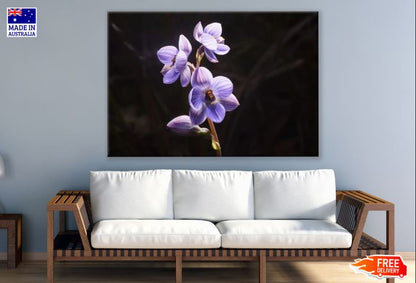 Purple Spring Flowers Print 100% Australian Made