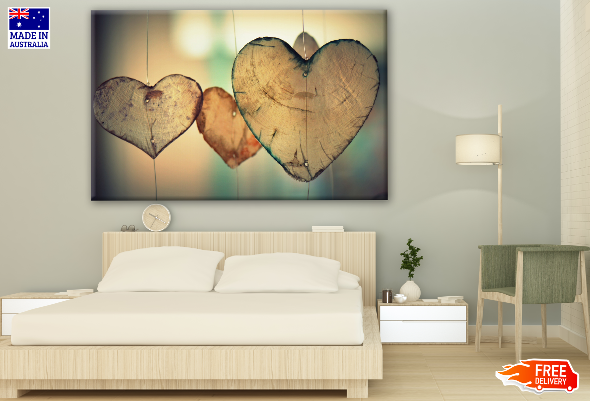 Heart Shaped Ornaments Hanging Photograph Print 100% Australian Made