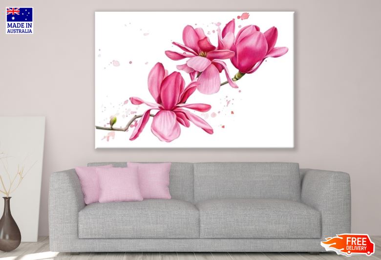 Magnolia Flowers Branch Print 100% Australian Made