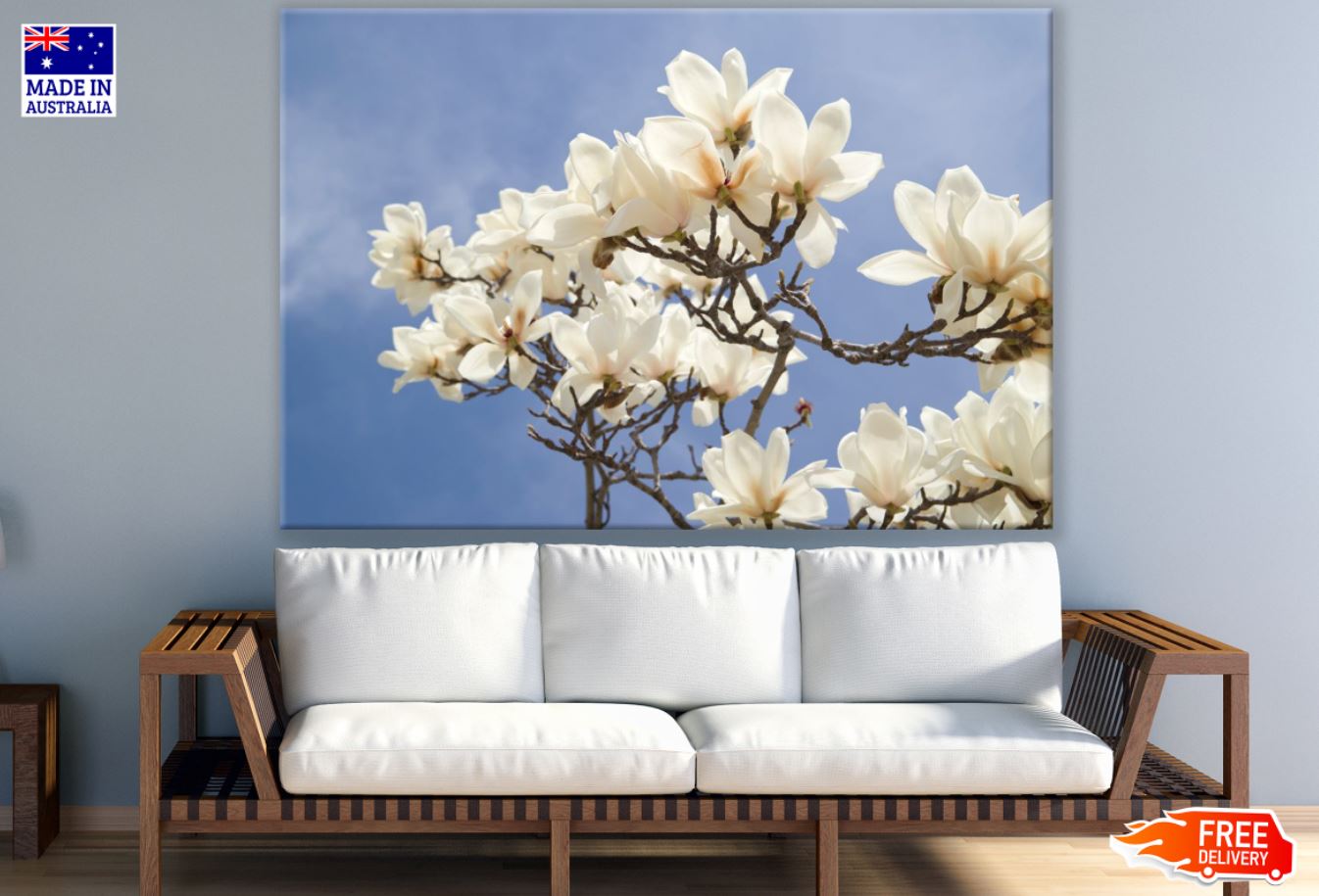 White Flowers Tree Photograph Print 100% Australian Made