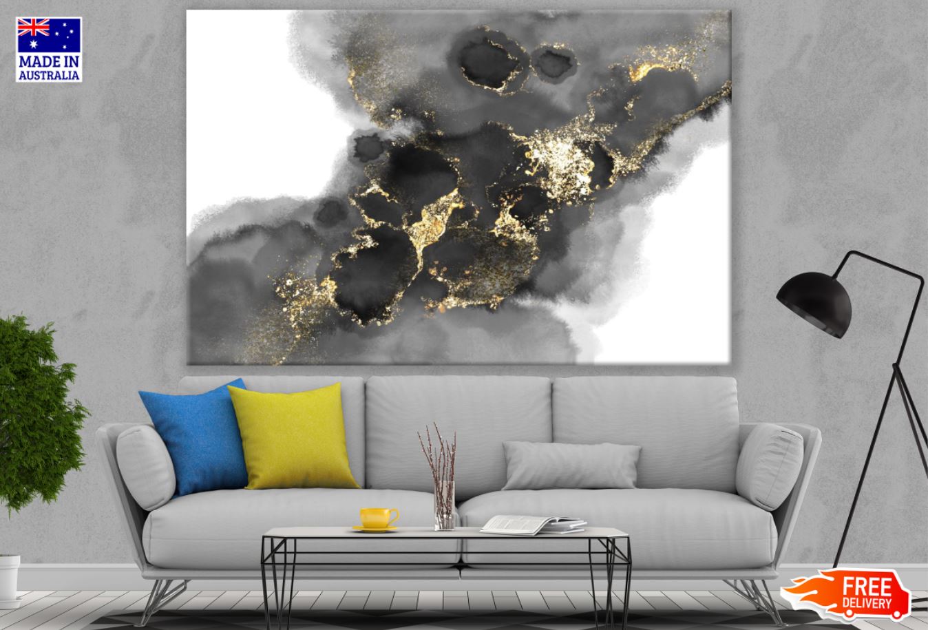 Colorful Abstract Painting Design Print 100% Australian Made