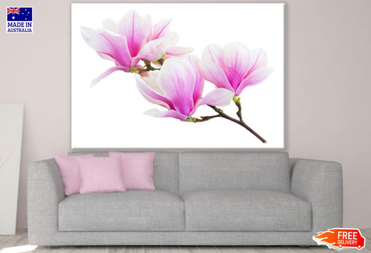 Pink Flowers Watercolor Painting Print 100% Australian Made