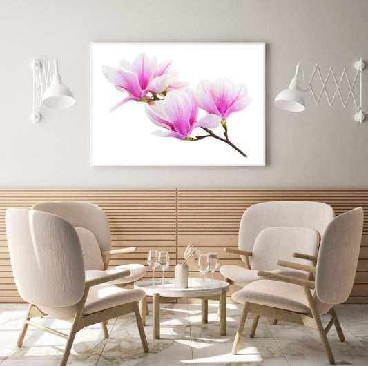 Pink Flowers Watercolor Painting Home Decor Premium Quality Poster Print Choose Your Sizes