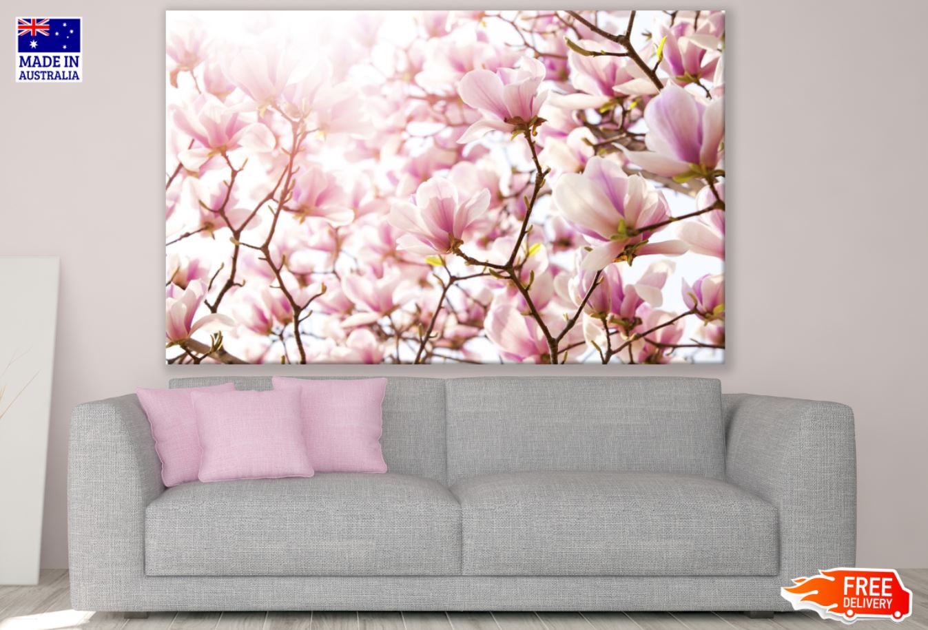 Pink Flower Tree Photograph Print 100% Australian Made