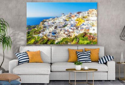 Beautiful Castle of Oia in Greece Photograph Print 100% Australian Made