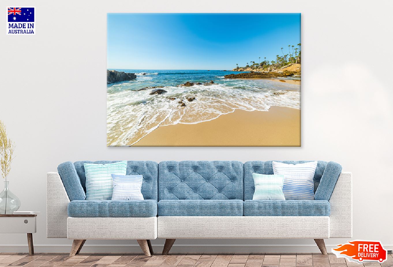 Rocks & Sand in Laguna Beach View Photograph Print 100% Australian Made